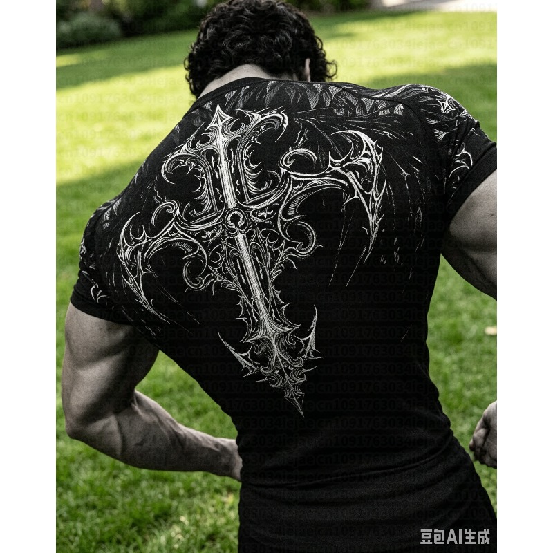 Summer Goth Clothing - Maglietta a Compressione ad Asciugatura Rapida