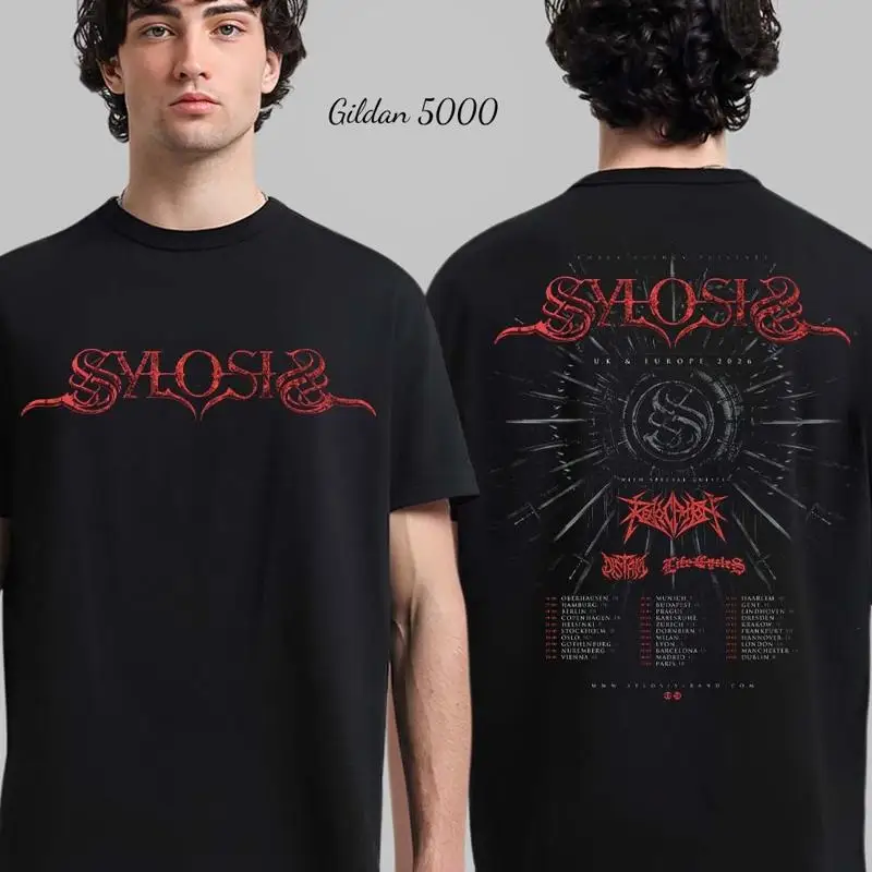 Summer Clothing Uk - T-shirt Bifacciale con Programma dei Concerti