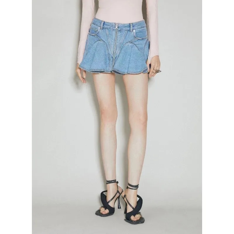 Summer Clothing Italy - Gonna midi in denim, Abbigliamento donna,