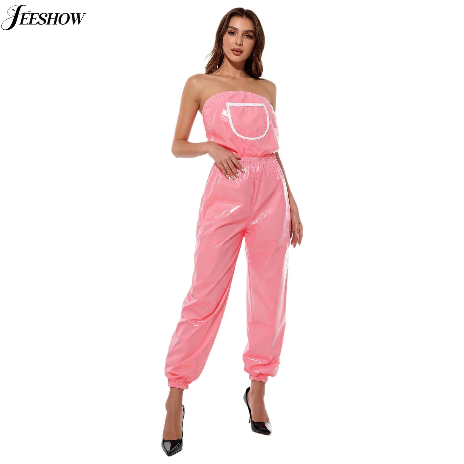 Summer Clothing Italy - Tuta da donna impermeabile senza spalline,