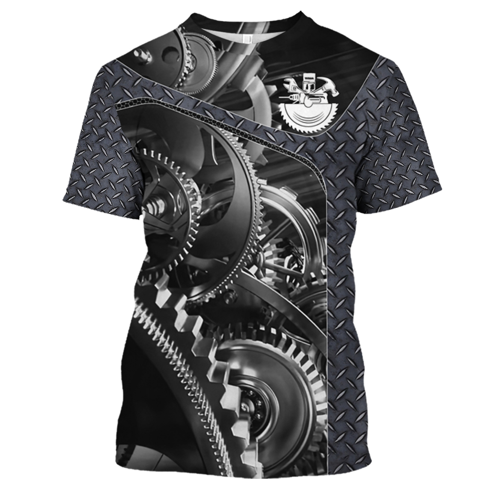 Summer Clothing Name - T-shirt vintage meccanico stampa 3D top