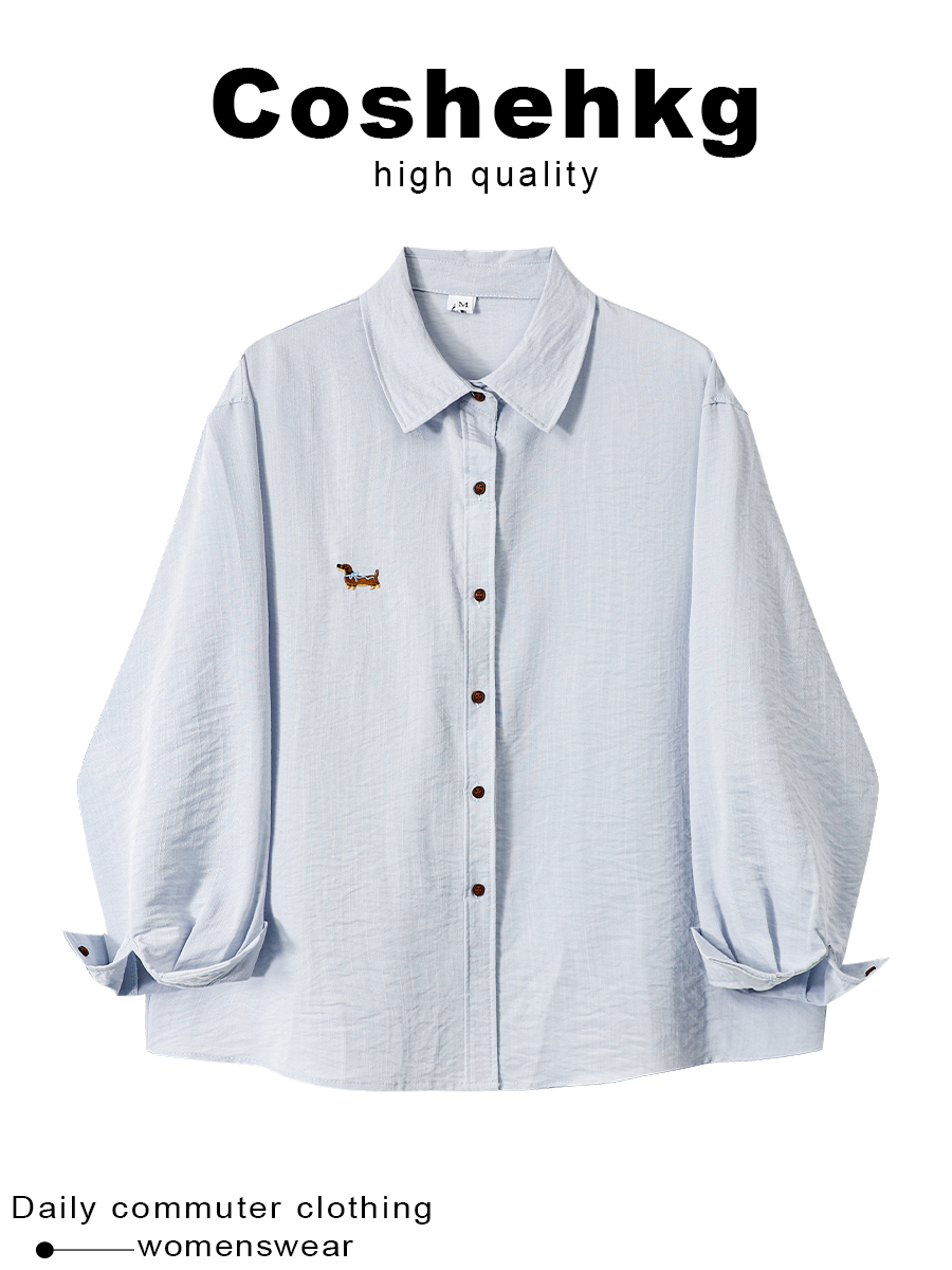 Summer Clothing Layering - Coshehkg Camicia Ricamata Stile Coreano con