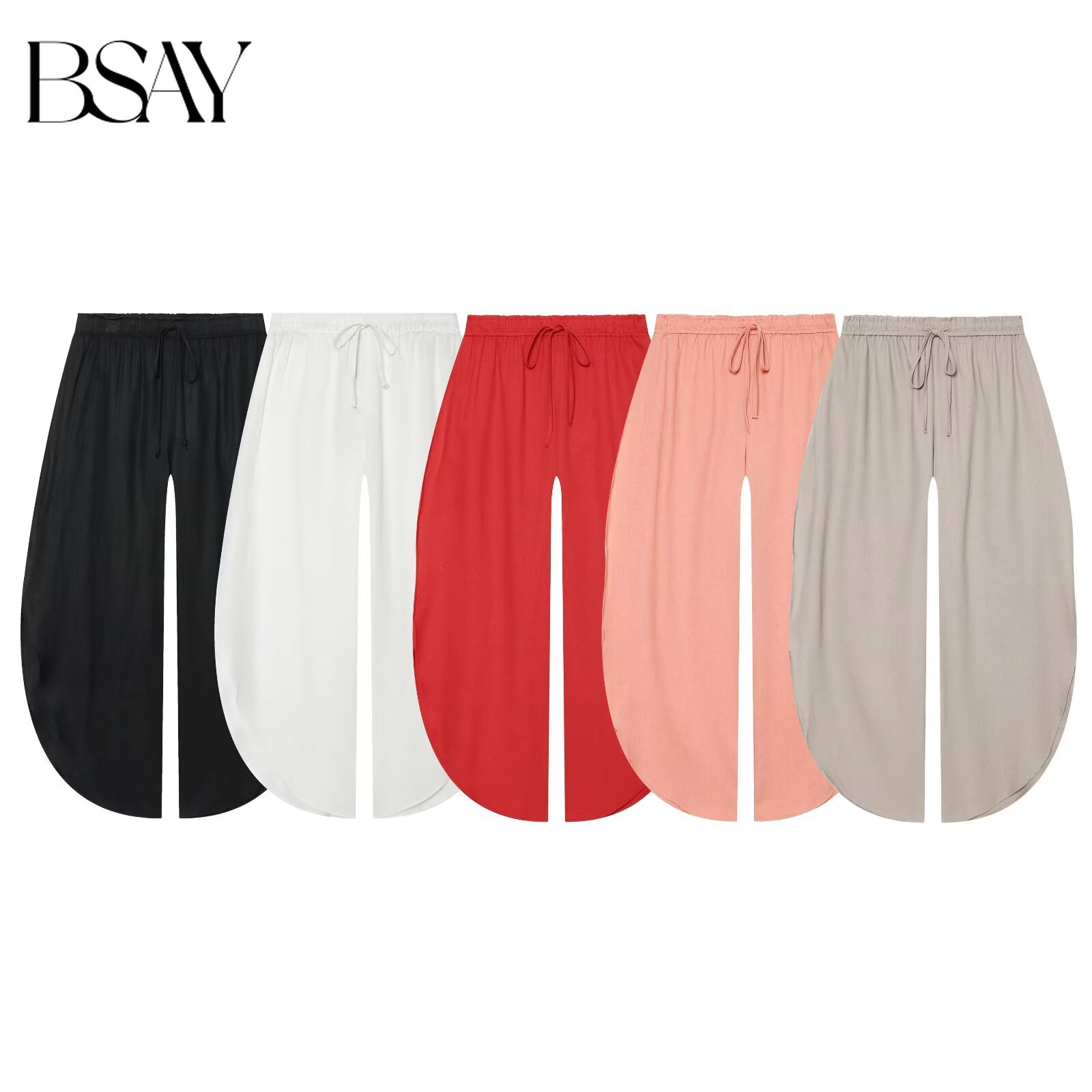 Palazzo Pant Wide - BSAY 2026 Pantaloni Palazzo da Donna