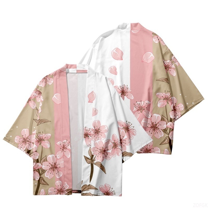 Beach Shirt Hawaiian - Estate Donna Stampa floreale Kimono Uomo