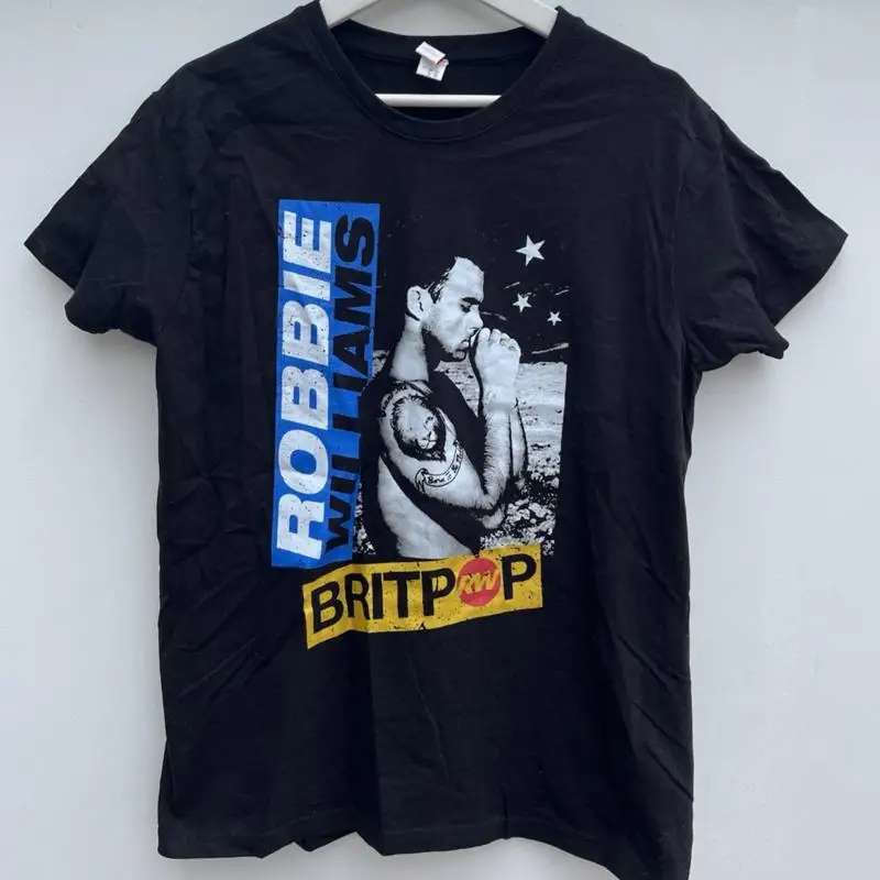 Summer Clothing Uk - T-shirt Robbie Williams Britpop Tour UK,