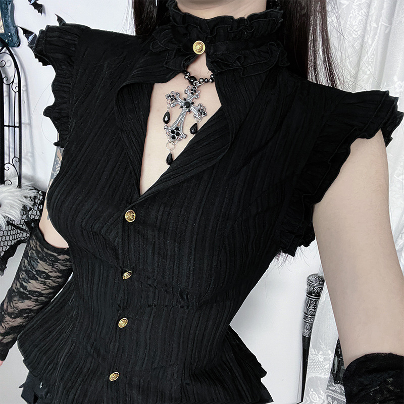 Camicie e Bluse Donna Goth Dar - Summer Goth Clothing recensione e prezzo