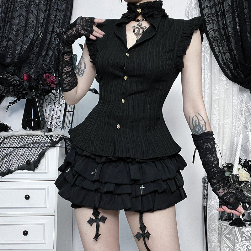 Camicie e Bluse Donna Goth Dar - Summer Goth Clothing recensione e prezzo