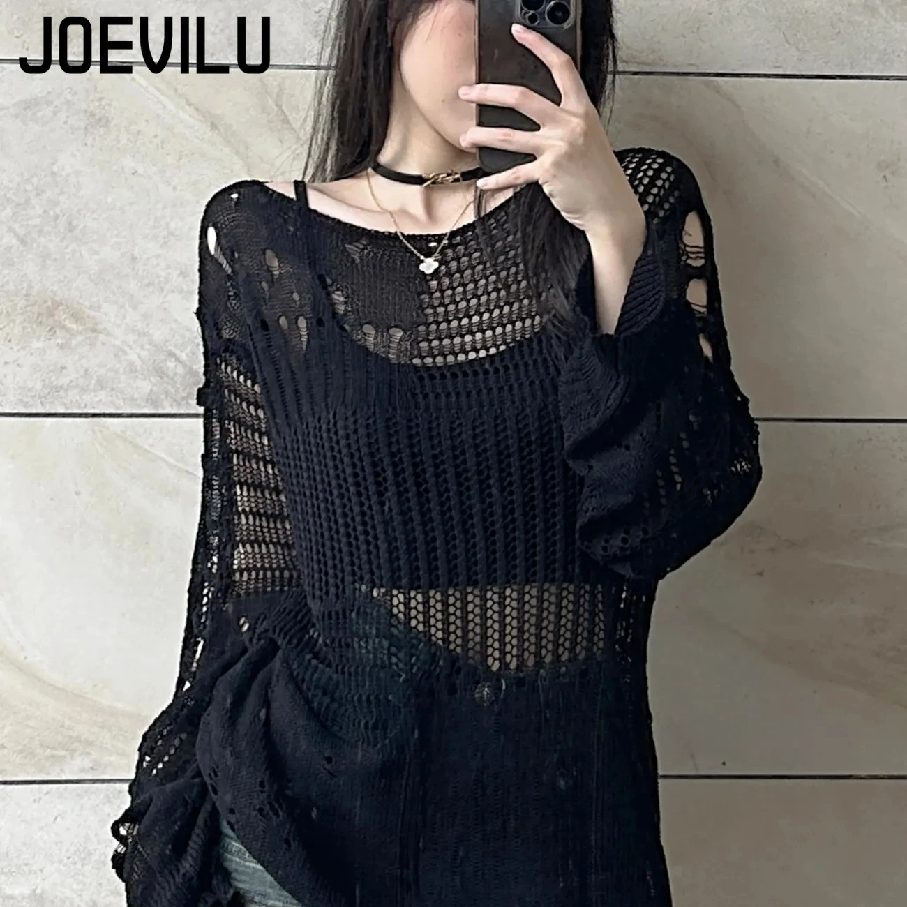 JOEVILU Camicetta in maglia ca - Summer Goth Clothing recensione e prezzo