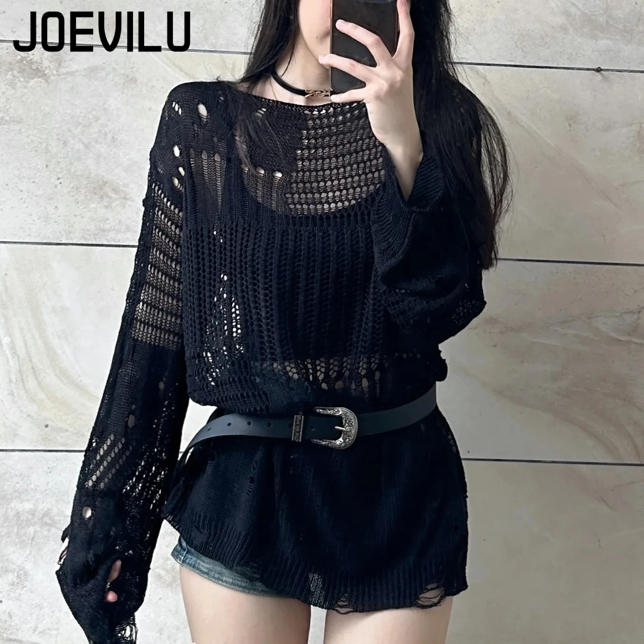 JOEVILU Camicetta in maglia ca - Summer Goth Clothing recensione e prezzo