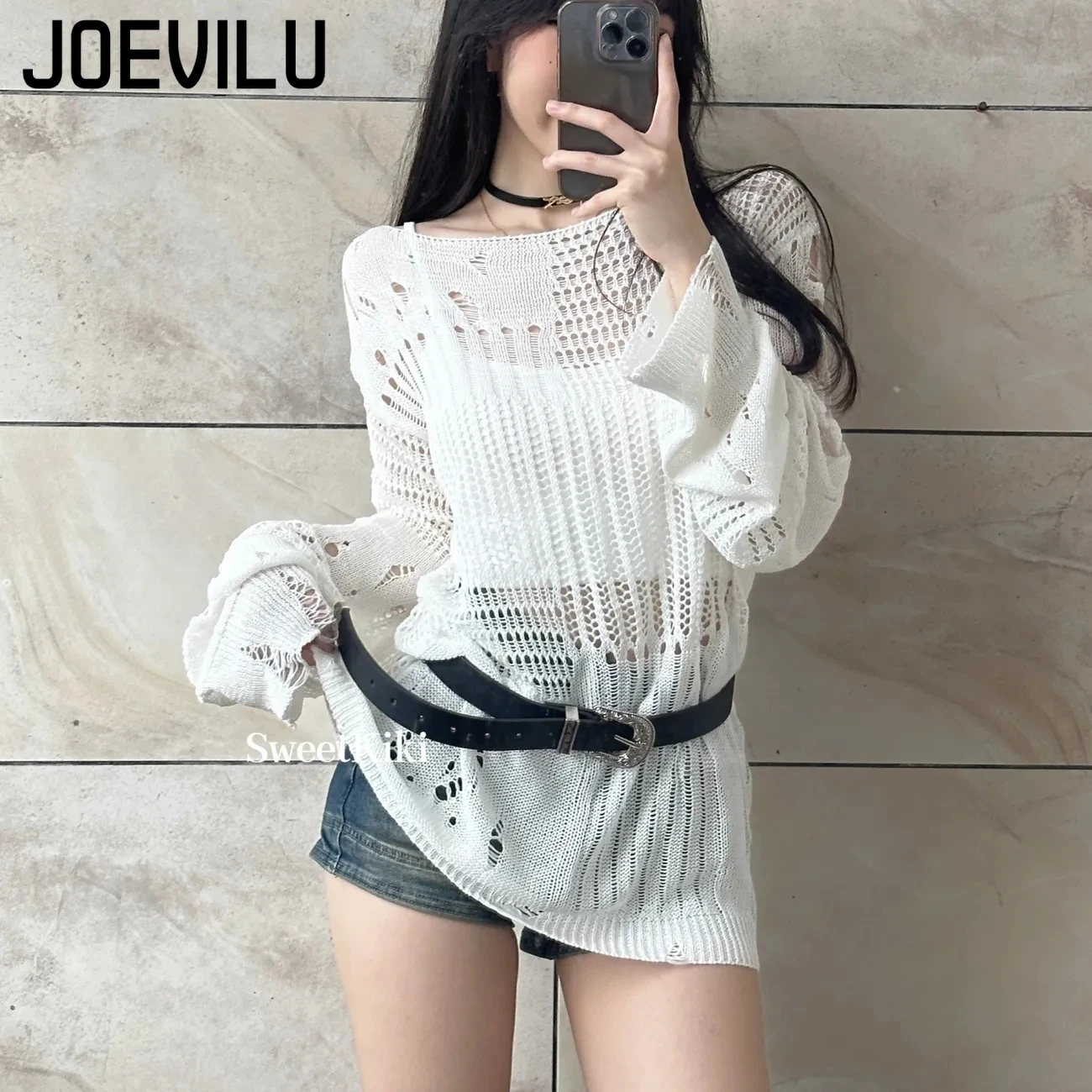 JOEVILU Camicetta in maglia ca - Summer Goth Clothing recensione e prezzo