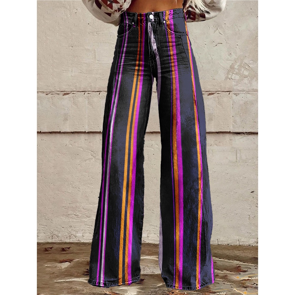 Pantaloni svasati a righe retr - Palazzo Pant Wide recensione e prezzo