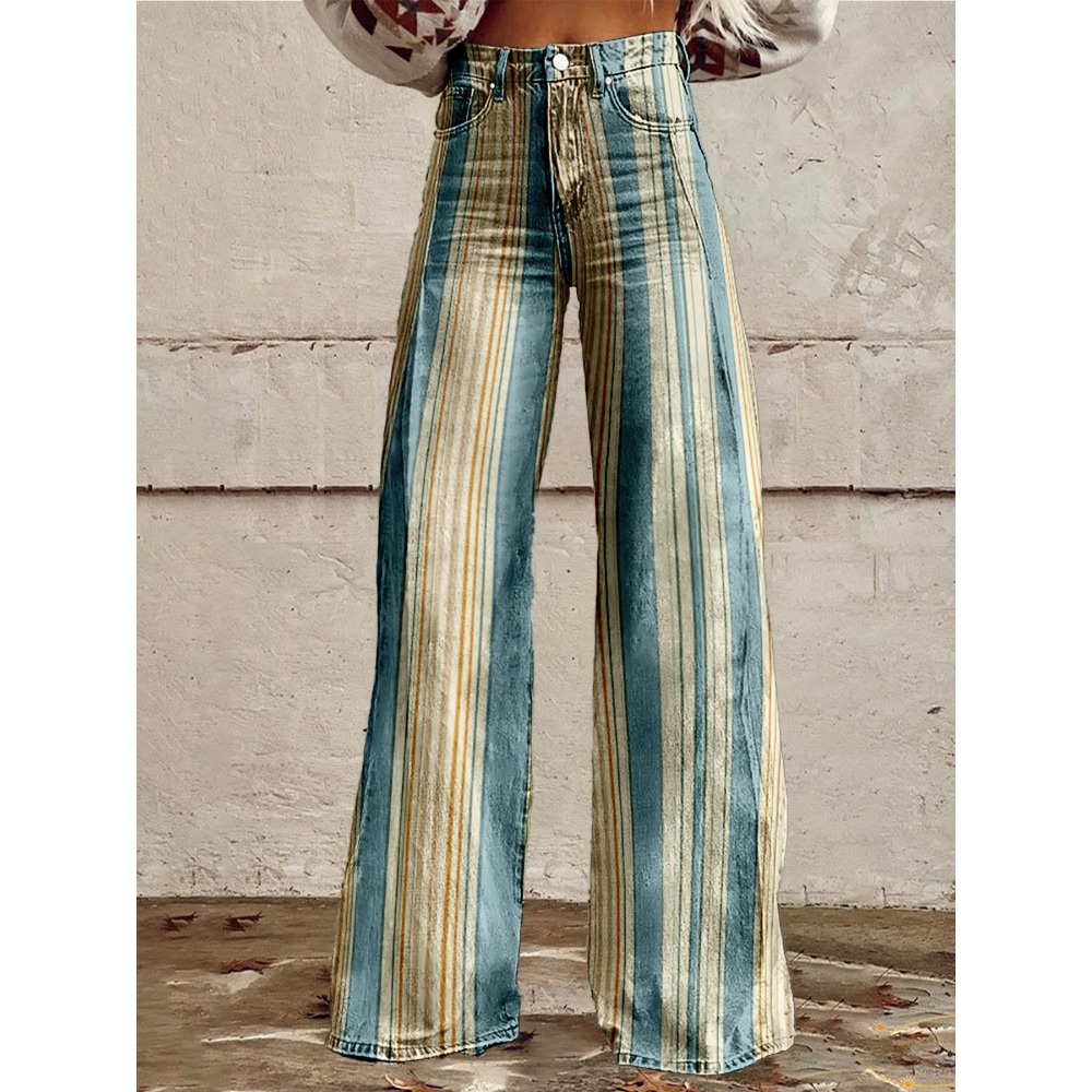 Pantaloni svasati a righe retr - Palazzo Pant Wide recensione e prezzo